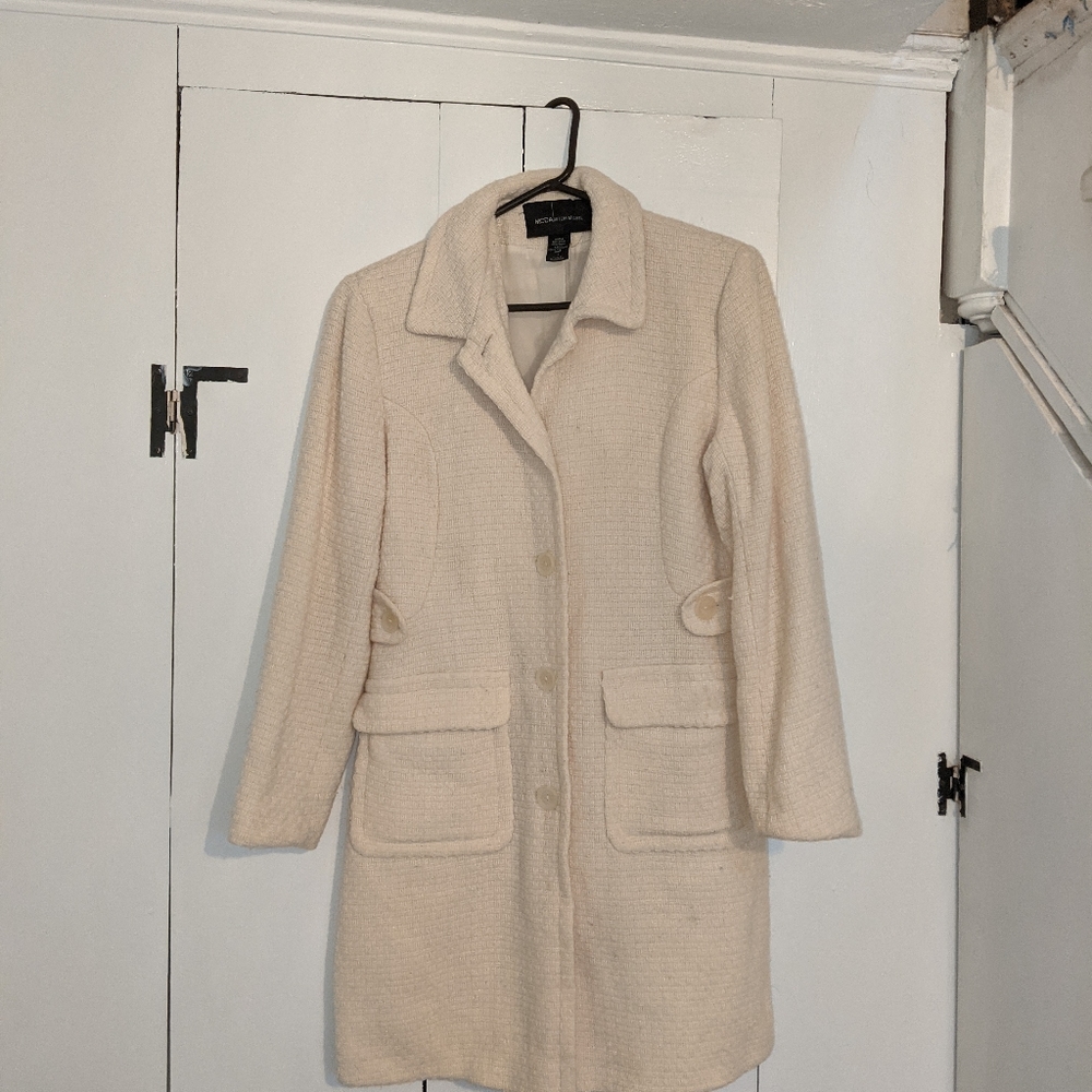 Cream colored long coat
